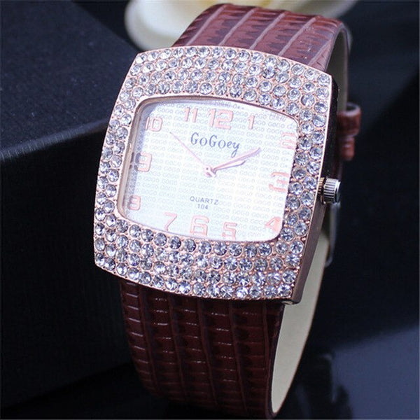 Rectangle Diamond Design Watch