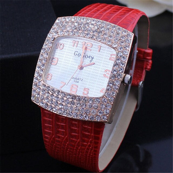 Rectangle Diamond Design Watch